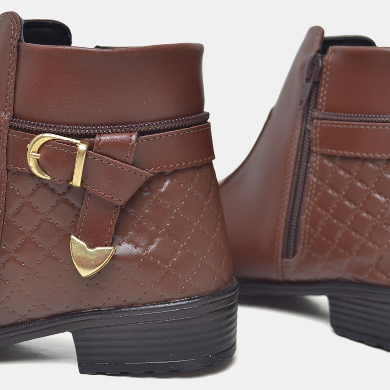 Bota Coturno Feminino Marrom "NEVAZZA" 207DB