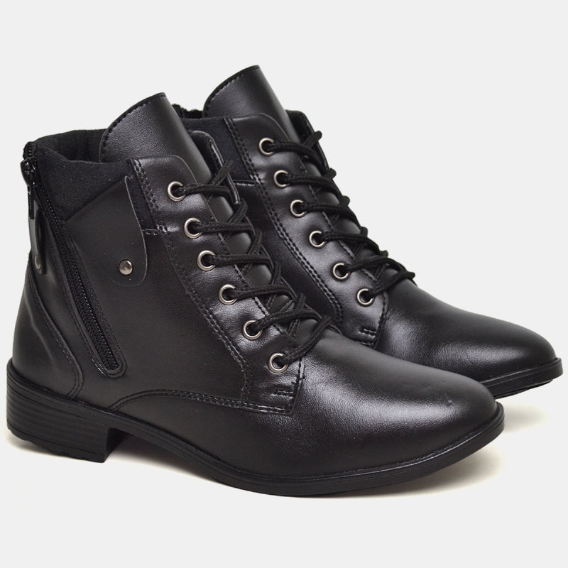 Bota Coturno Feminino Preto "AMPEZZO" 603DB