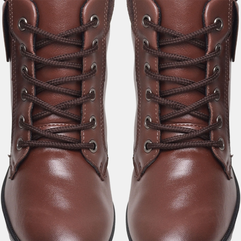 Bota Coturno Feminino Marrom "AMPEZZO" 603DB