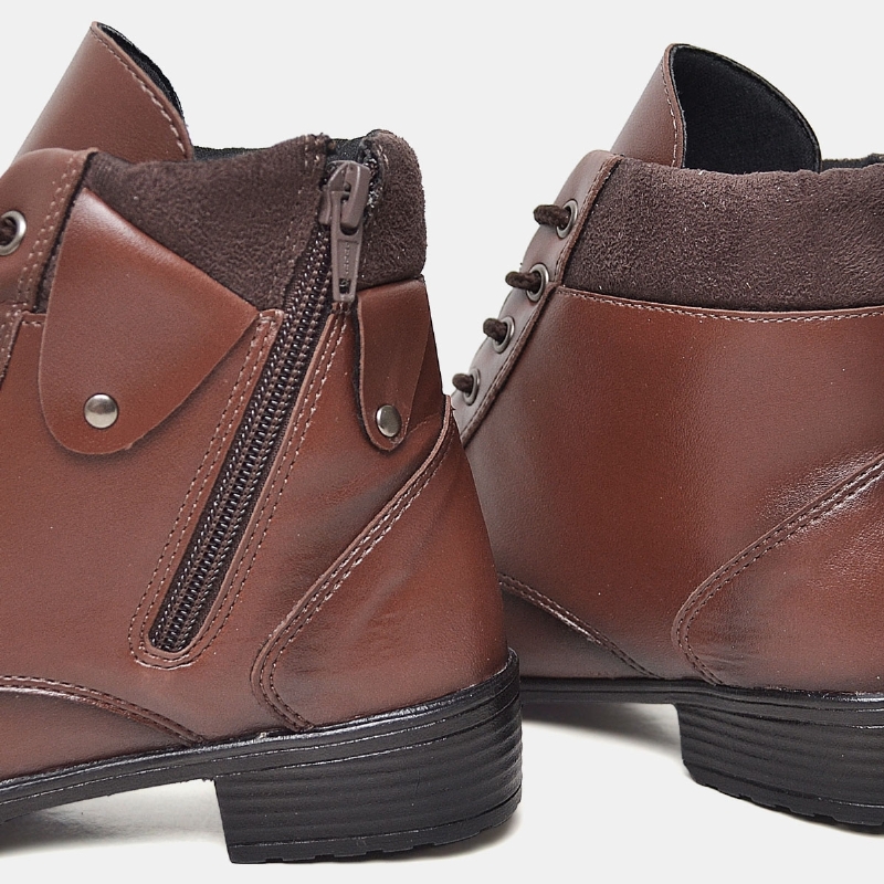 Bota Coturno Feminino Marrom "AMPEZZO" 603DB