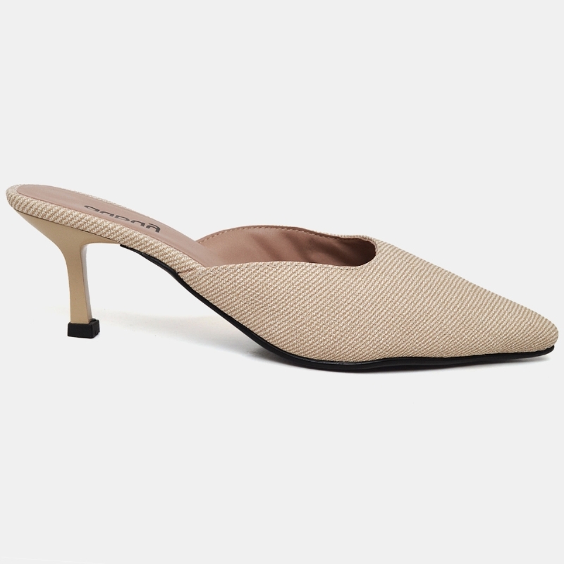 Sapato Scarpin Mule Bico Fino Rafia "HAILY" 1314DB