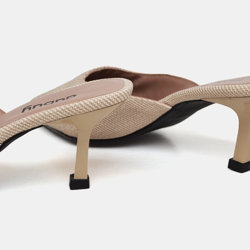 Sapato Scarpin Mule Bico Fino Rafia "HAILY" 1314DB