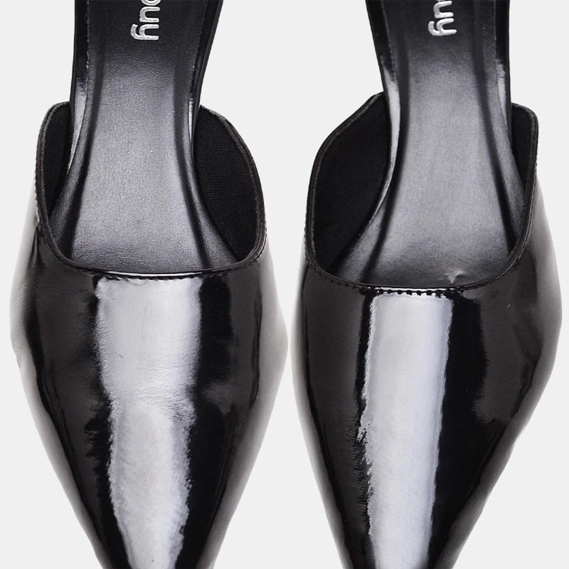 Sapato Scarpin Mule Bico Fino Preto "HAILY" 1314DB