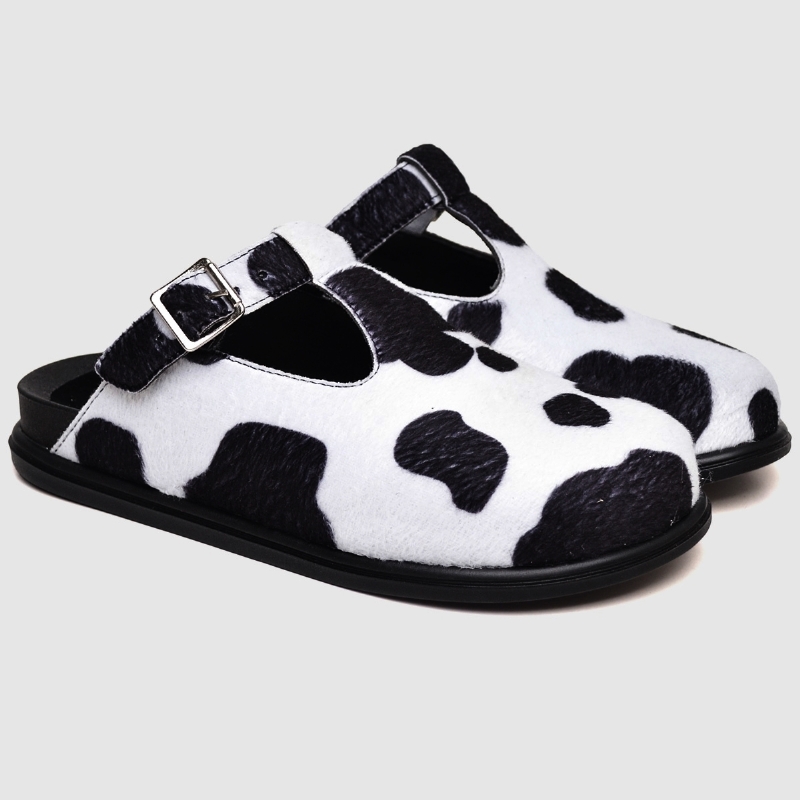 Mule Clog Babuche Animal Print Feminino "BOB" 1902DB