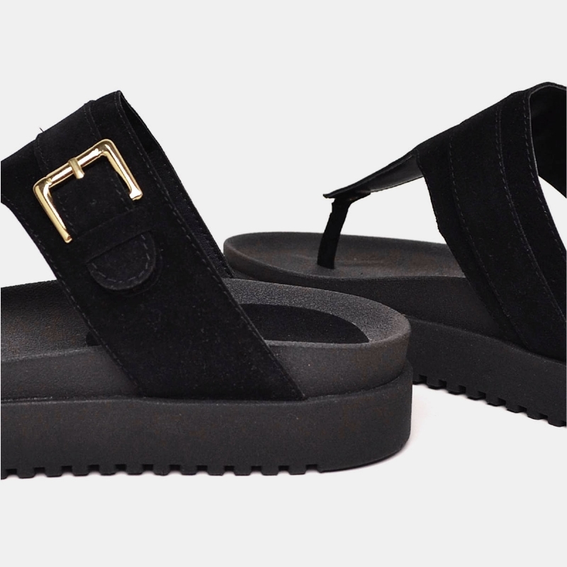 Sandália Papete Feminina Preto "LUMA" 2092DB