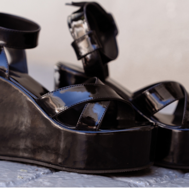 Sandália Plataforma Feminina Preto "ALICIA" 2112DB
