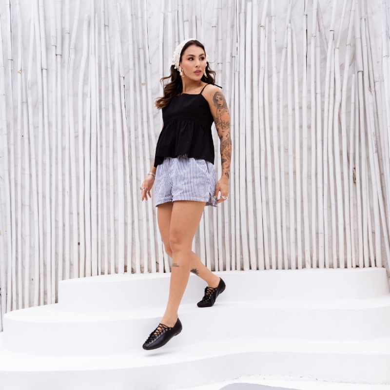 Sapatilha Feminina Preto "CHER" 1310DB