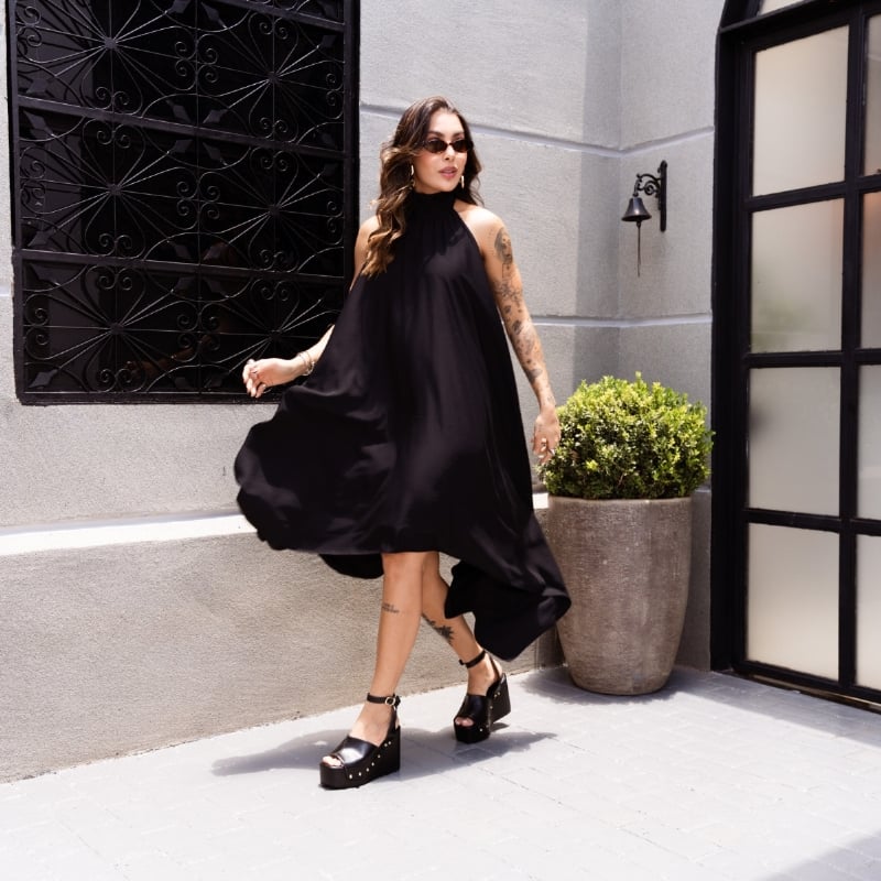 Sandália Tamanco Plataforma Feminina Preto "MAFE" 2108DB