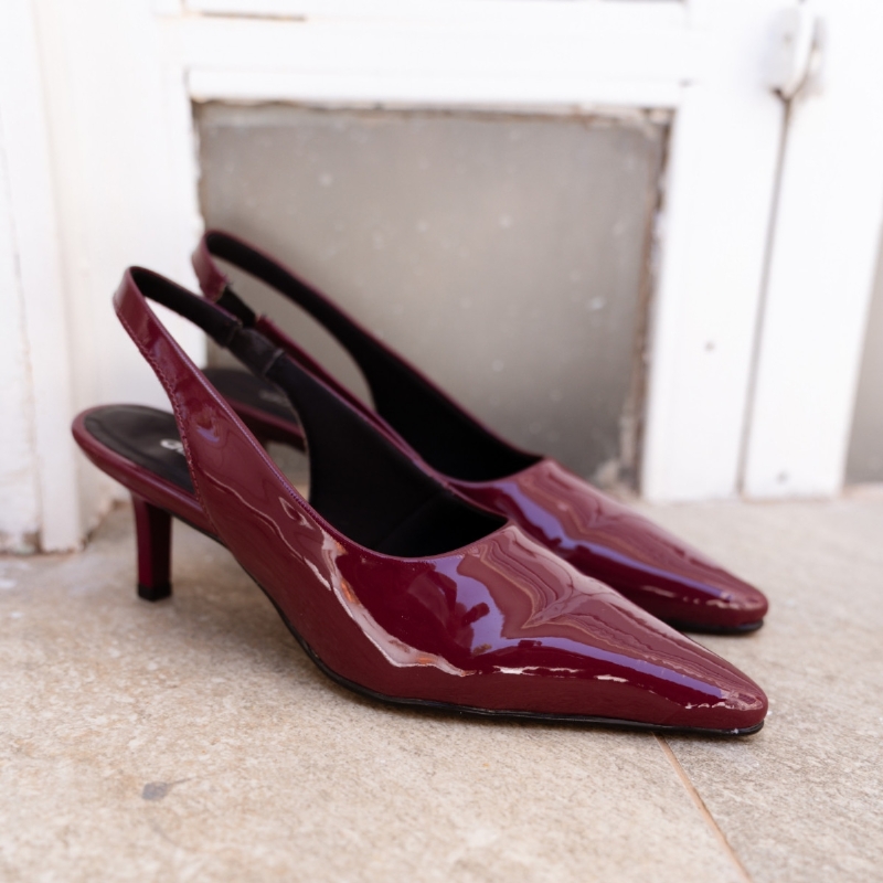 Sapato Scarpin Bico Fino Bordô "MIRANDA" 1316DB