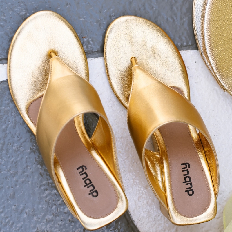 Sandália Tamanco Feminino Dourado "TAY" 2116DB