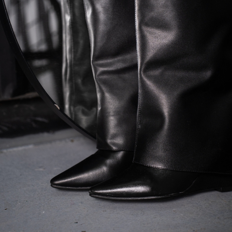 Bota Capa Cano Alto Preto "MAIA" 1722DB