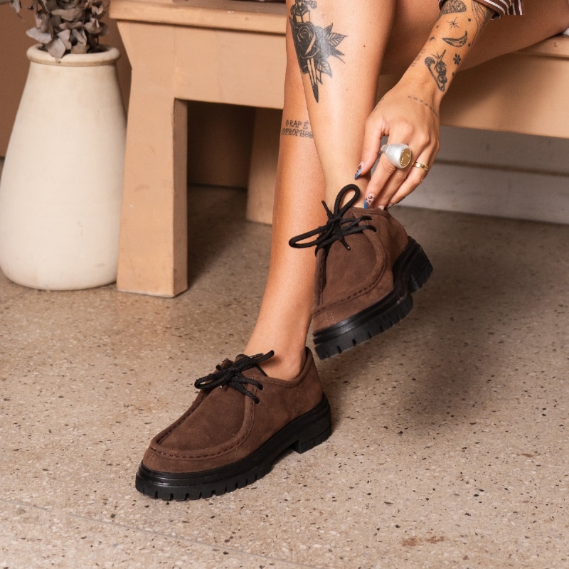 Sapato Oxford Feminino Marrom 'DORA" 1422DB