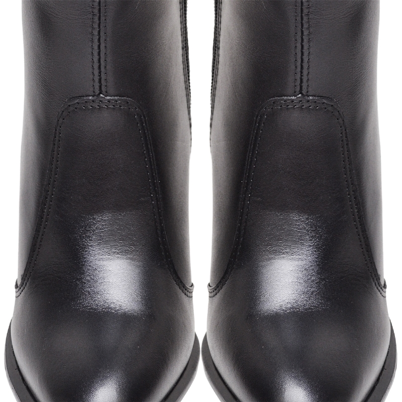 Bota Cano Baixo Couro Legitimo Preto 1728DB