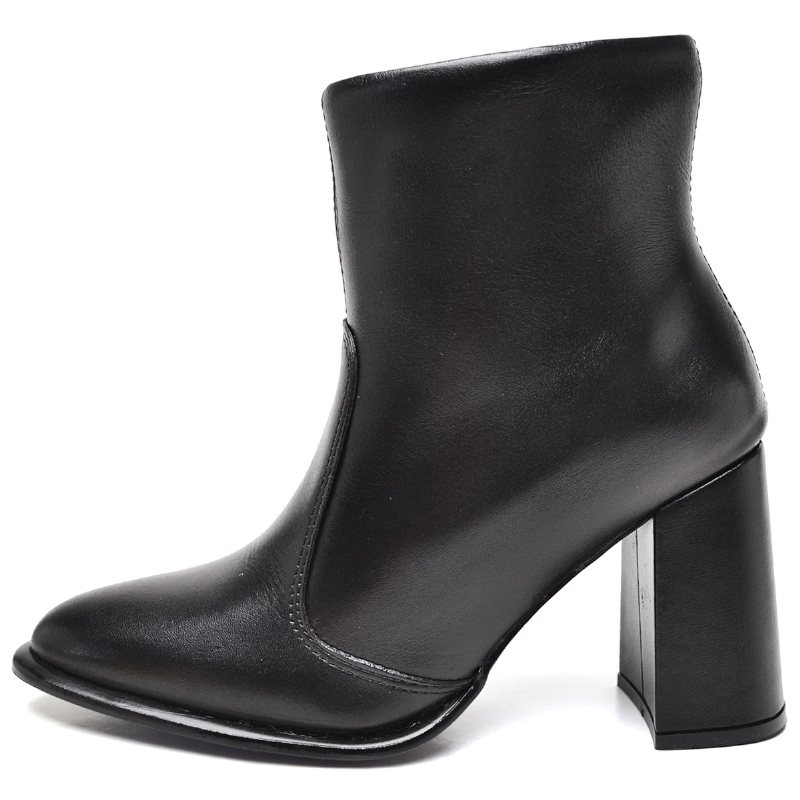 Bota Cano Baixo Couro Legitimo Preto 1728DB