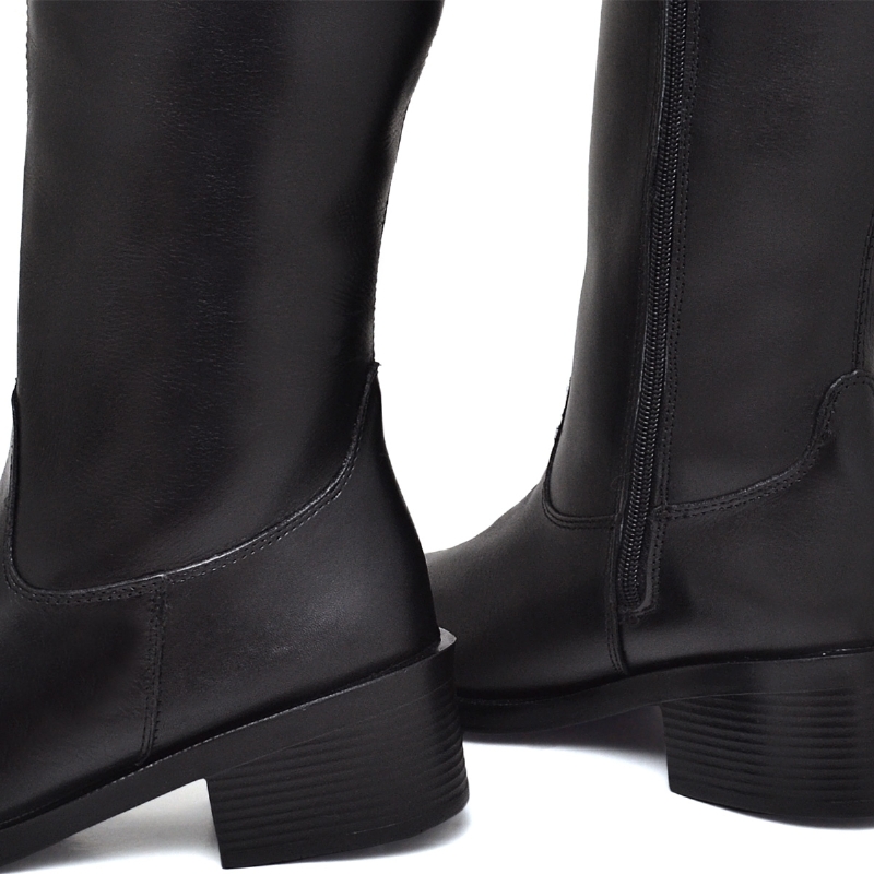 Bota Montaria Couro Legitimo Preto  1730DB