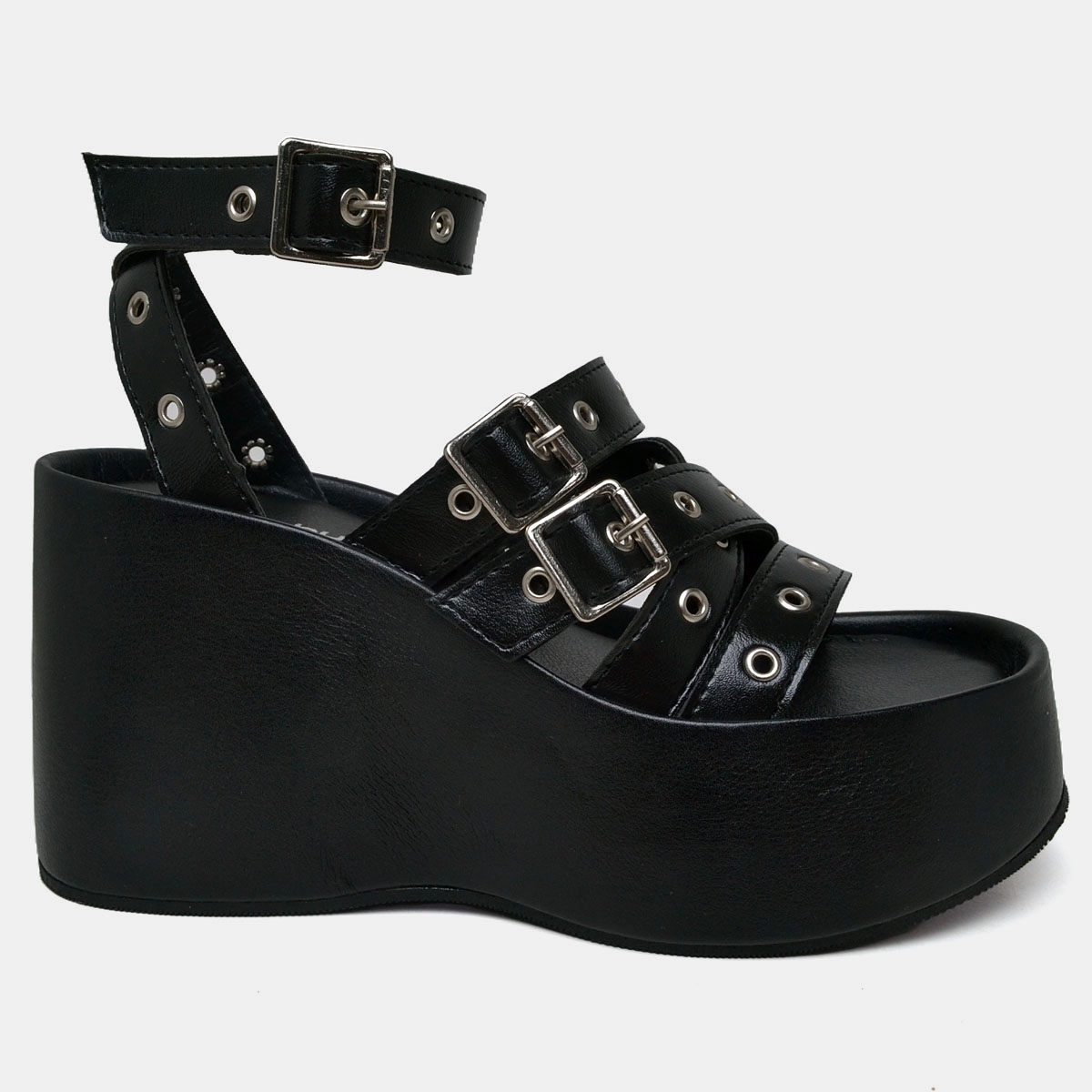 ★T NIVELARENA ザ•キングダム 2box シュリンク付き S0835 Tamanco Sandália Plataforma Feminino Preto 