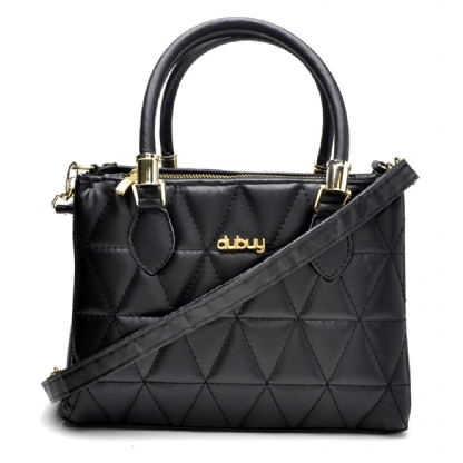 Bolsa Feminina Metalassê Média Com Alça Preto "CHEST" BL052DB