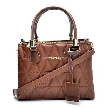 Bolsa Feminina Metalassê Média Com Alça Marrom "CHEST" BL052DB