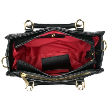 Bolsa Feminina Metalassê Média Com Alça Preto "CHEST" BL052DB