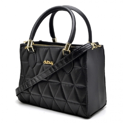 Bolsa Feminina Metalassê Média Com Alça Preto "CHEST" BL052DB