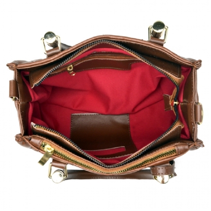 Bolsa Feminina Metalassê Média Com Alça Marrom "CHEST" BL052DB