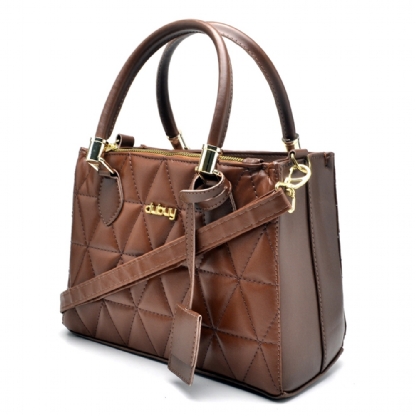 Bolsa Feminina Metalassê Média Com Alça Marrom "CHEST" BL052DB