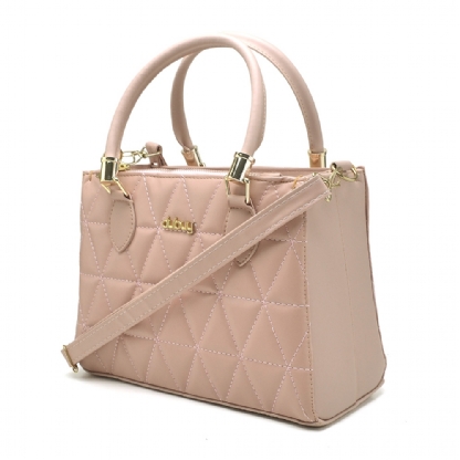Bolsa Femina Metalassê Média Com Alça Rosa "CHEST" BL052DB